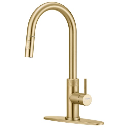 Brushed gold kitchen - brushed, faucet